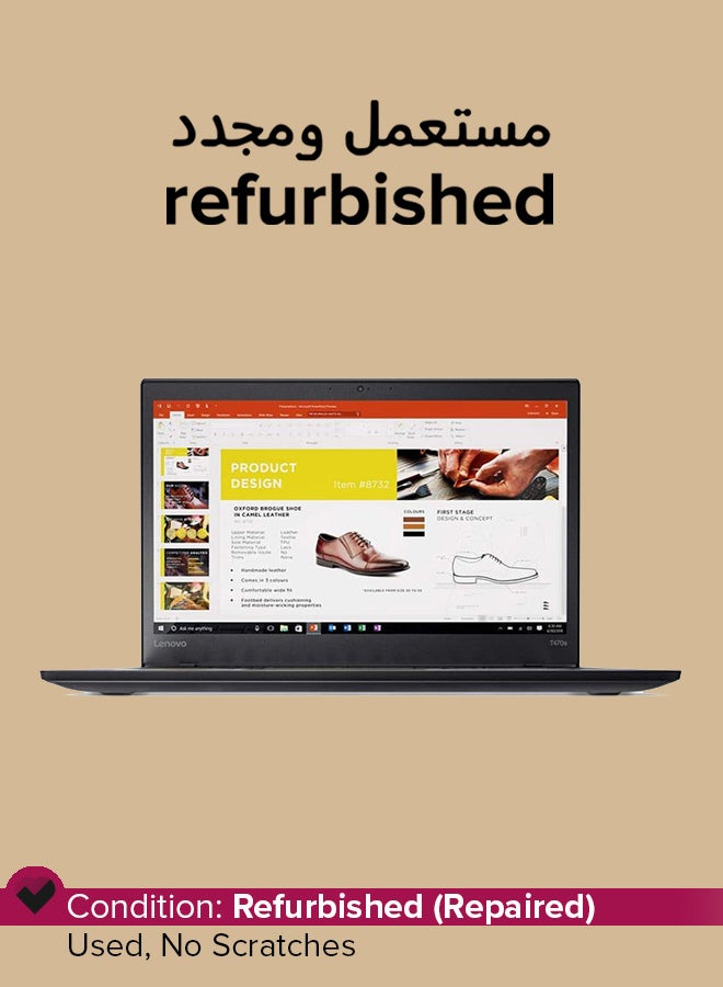 Lenovo Refurbished - Thinkpad T470S Laptop With 14-Inch Display,Intel Core i7 Processor/7th Gen/8GB RAM/256GB SSD/Intel HD Graphics 4600 English Black - Image 1