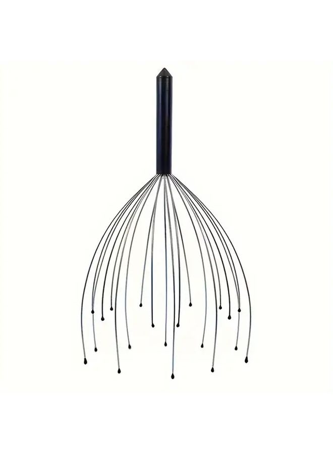 Handheld Scalp Massager 20 Finger Tips Metallic Deep Tissue Stimulation Acupressure 1pc - Image 4