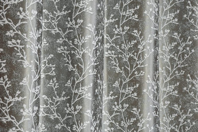 AHDECOR Heavy Polyester Digital Printed Curtains for Long Door 11 Feet Color Grey Pack of 2 Pieces