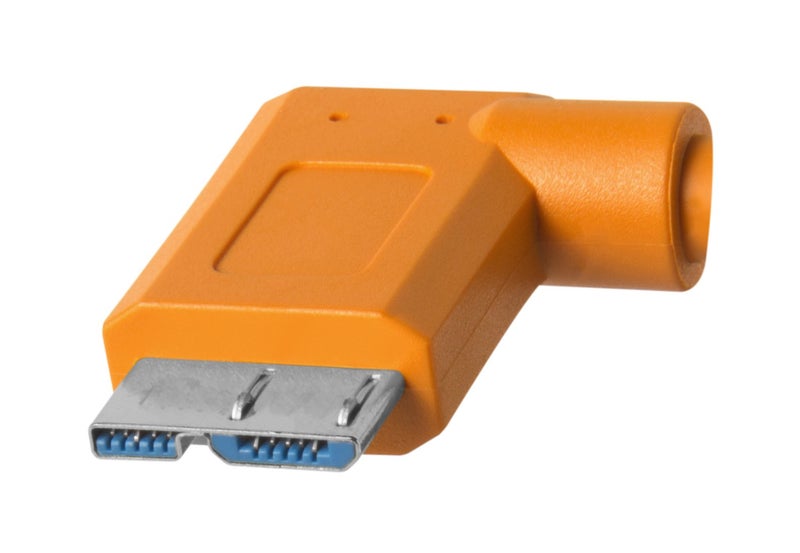 Tether Tools TetherPro USB-C to 3.0 Micro-B Right Angle Cable, 15', Orange - Image 4