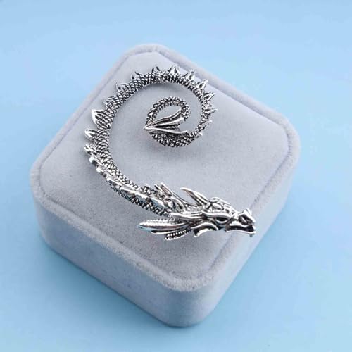 Buildcon Earcuffs Earrings for Women, Dragon Ear Cuff Earrings Stylish Gothic Punk Wrap Earrings, Unique Dragon Earring for Women, Wedding Parties, 3.8 * 6.2cm - Image 3