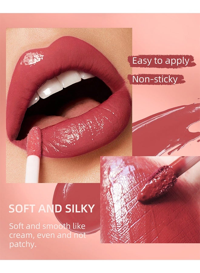 QiBest Trio Lip Set Lip Gloss/Velvet Liquid Lipstick/Lip Liner ,Liquid Lipstick Moisturizing Lip Gloss Creamy Lip Liner  Deep Red - color 10 - Image 4