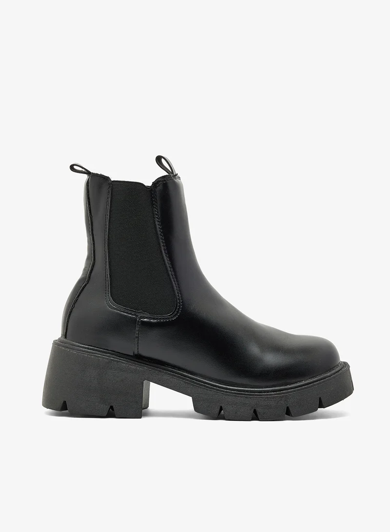 ELLA Chunky Ridge Sole Ankle Boots