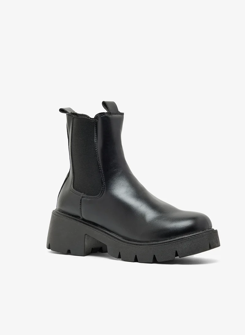 ELLA Chunky Ridge Sole Ankle Boots