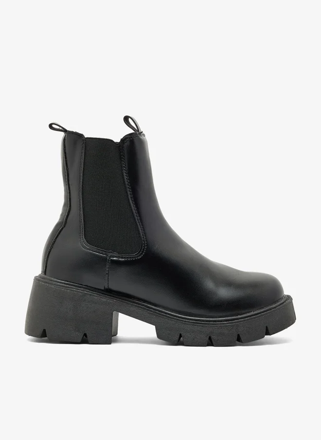 ELLA Chunky Ridge Sole Ankle Boots