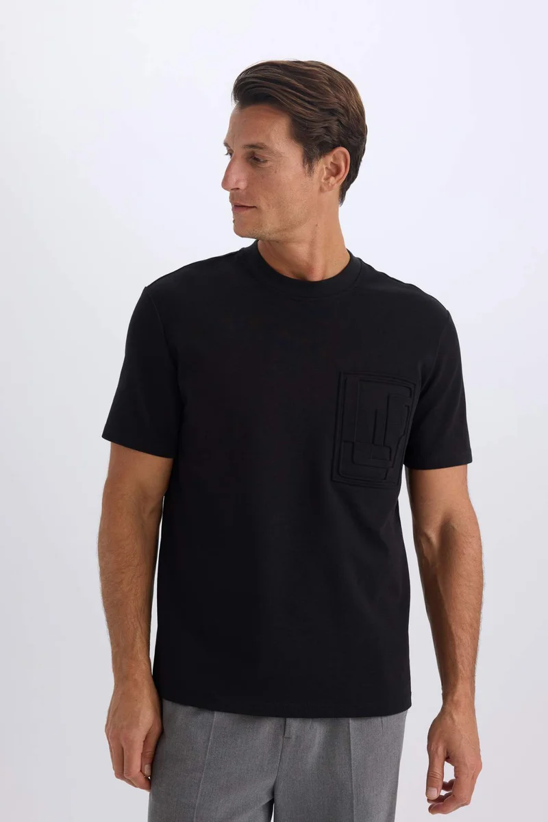 DeFacto Regular Fit Crew Neck Short Sleeve Heavy Fabric T-Shirt