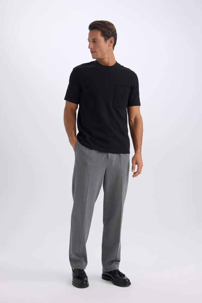 DeFacto Regular Fit Crew Neck Short Sleeve Heavy Fabric T-Shirt