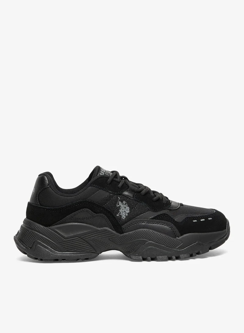Women's Black Sneakers - Bold Rugged Style with Durable Sole for Outdoor Wear