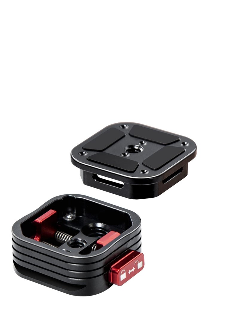 Universal Quick Release Plate with Arca Swiss Slot for Tripods and Camcorders, Compatible with 1/4 to 3/8 Screws - Image 1