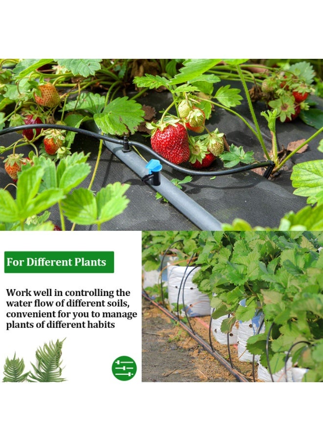 SANMUGEED 60 Pieces Drip Emitter Garden Flag Irrigation Dripper in 3 Sizes, Trees and Shrubs, 1 GPH, 2 GPH, 4 GPH - Image 5
