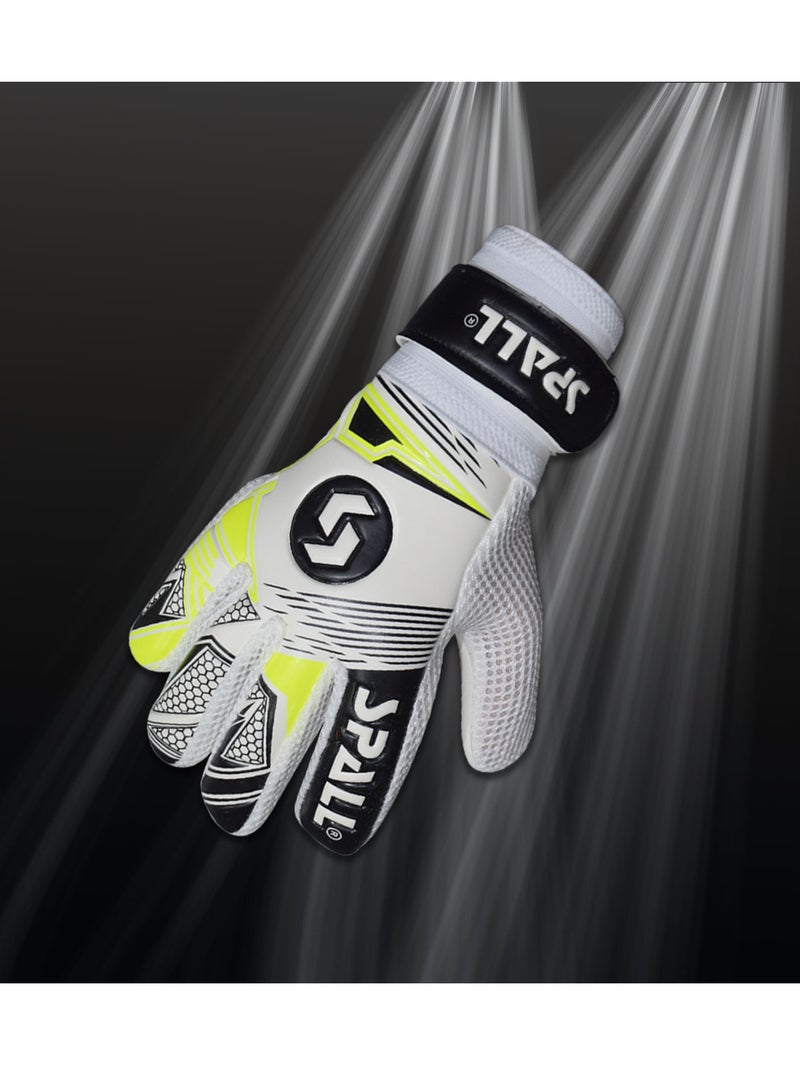 سبال قفازات حارس مرمى كرة القدم، قفازات احترافية غير قابلة للانزلاق لحارس المرمى، مع قبضة قوية وحماية، مسامية ومقاومة للاهتراء وقفازات حارس المرمى الواقية للشباب والكبار - Image 3