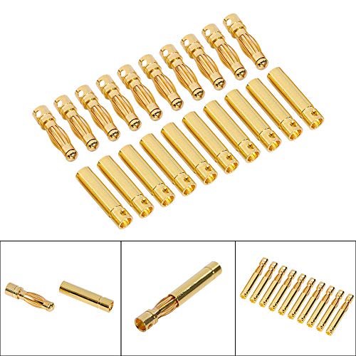 FLY RC 20 Pairs 40mm 4mm Banana Bullet Connector Plug Male Female for RC Battery ESC Motor - Image 5