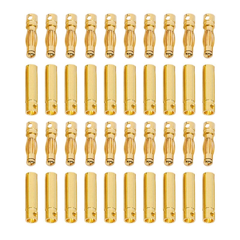 FLY RC 20 Pairs 40mm 4mm Banana Bullet Connector Plug Male Female for RC Battery ESC Motor - Image 3
