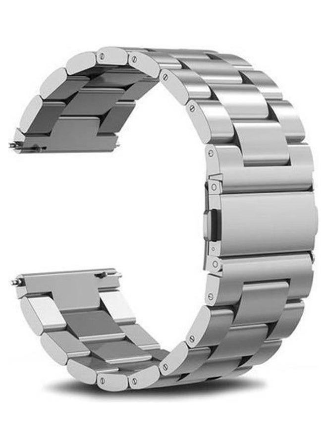 Generic Metal Stainless Steel Strap 22mm Strap For Huawei GT5 46mm 2024 Band Bracelet - Silver  - Image 1