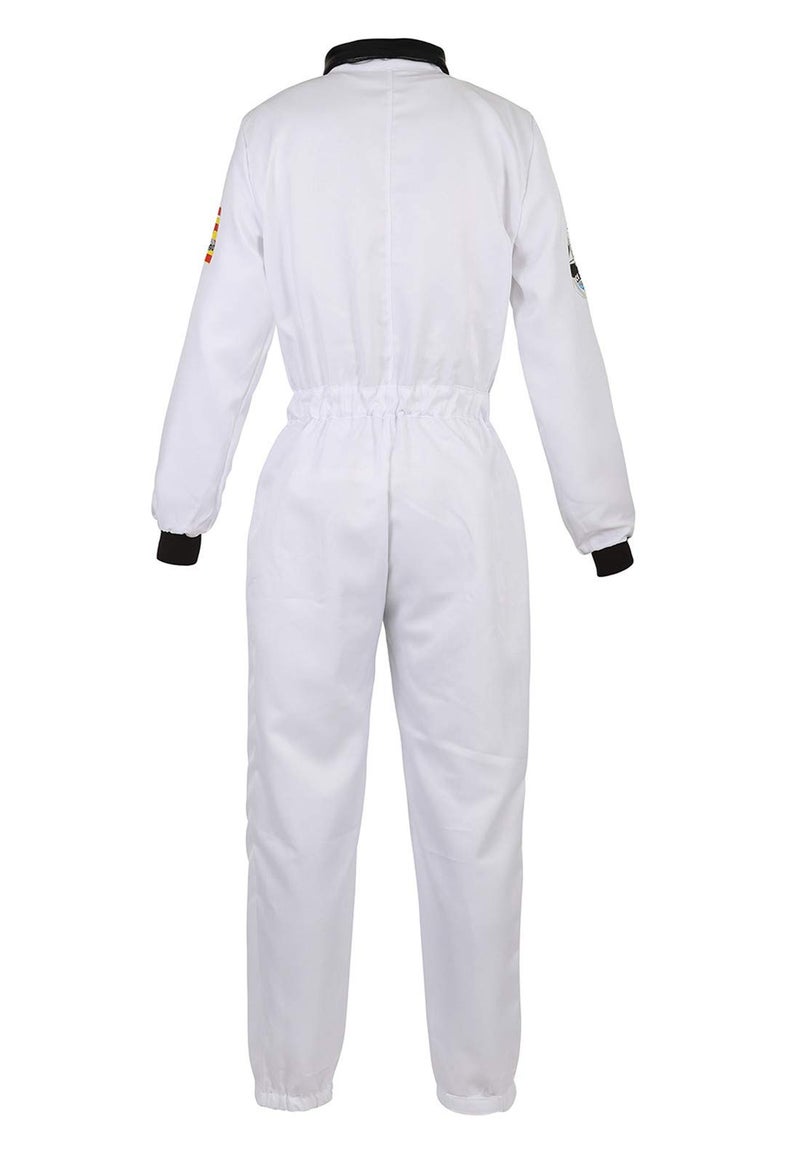 Zhitunemi Astronaut Costume for Women Dress Up Clothes Space Fancy Jumpsuit Cosplay Onesie Costume White-XS - Image 3