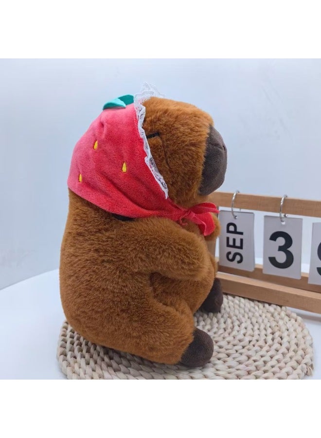 Explosions Kapibala Capybara Series Plush Toy Doll Grab Machine Doll Birthday Gift Wholesale-Specifications:Same Style As Nezha|Bandana Capybara (23cm )-Color:18-55  - Image 1