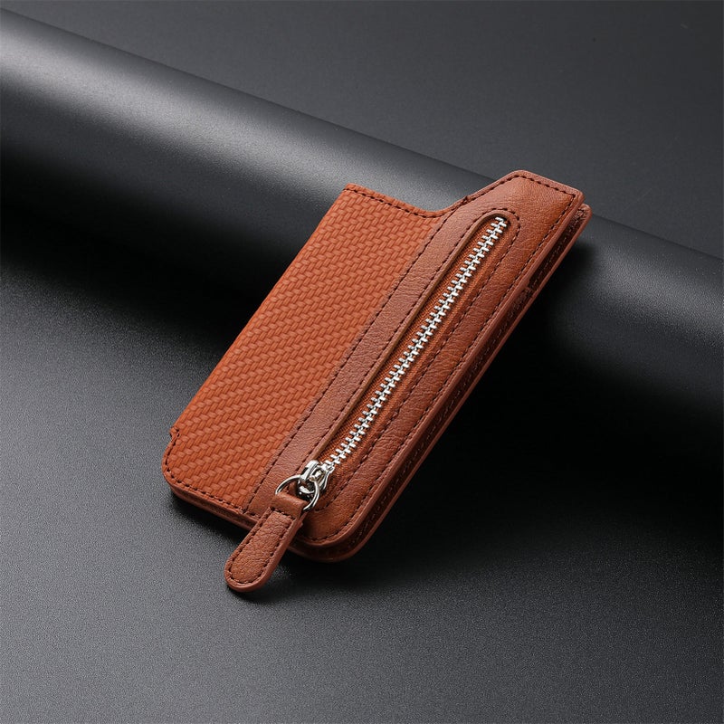 Creative Flip Cover Card Holder Wallet Brown 