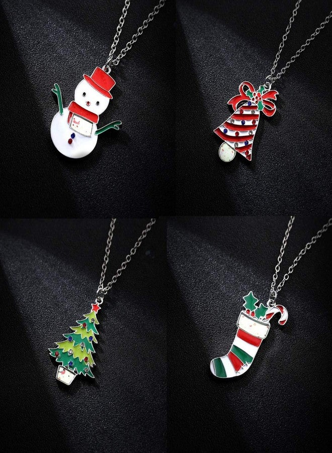 Nanafast 6 PCS Christmas Necklace Set Adjustable Christmas Tree Snowflake Pendant Necklace for Women Thanksgiving Xmas Party Gifts Colorful - Image 3