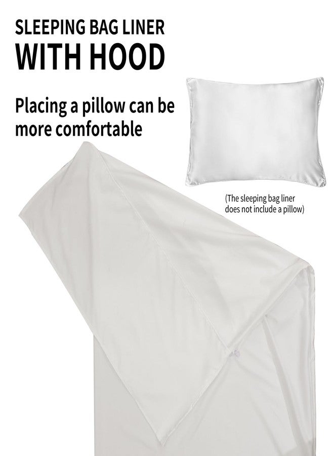 Mountainlodge Sleeping Bag Liner for Warm Weather Seasons with Carry Bag - Protable,Lightweight and Skin-Friendly Sleeping Bag for Camping,Hiking and Backpacking. (Beige with Zipper Left) - Image 5