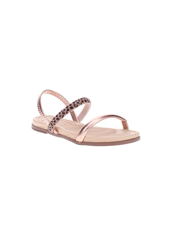 بيرا ريو Beira Rio Ladies Flat Sandals Ouro | Made In Brazil