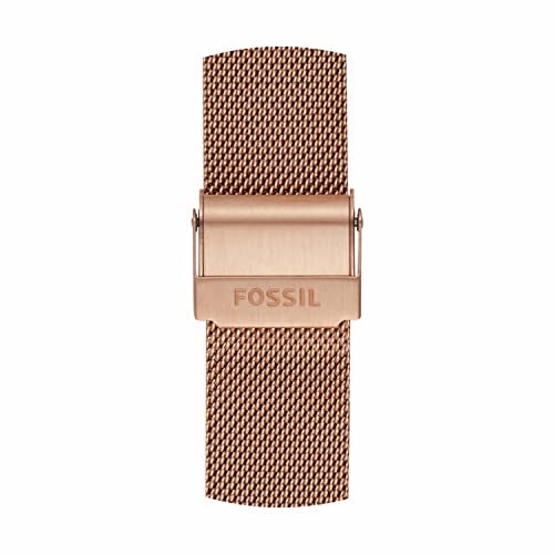 Fossil Womens 18mm Mesh Interchangeable Watch Band Strap Color Rose Gold Model S181375 - Image 3