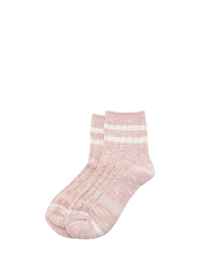 FOREVER 21 Varsity-Striped Crew Socks  - Image 1