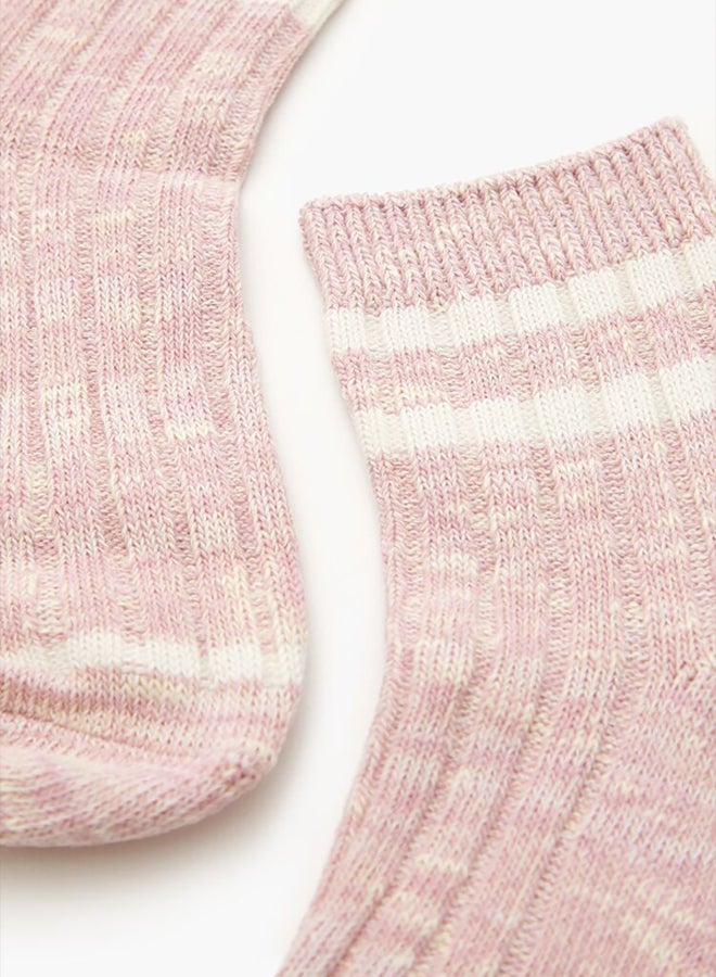 FOREVER 21 Varsity-Striped Crew Socks  - Image 2