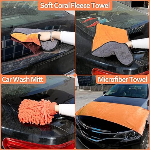 THINKWORK Car Cleaning Kit, Car Washing Kits for Vehicles, Car Detailing Kit Suitable for Small and Medium Vehicles Such As Cars, Trucks, Suvs(17pcs) - Image 4