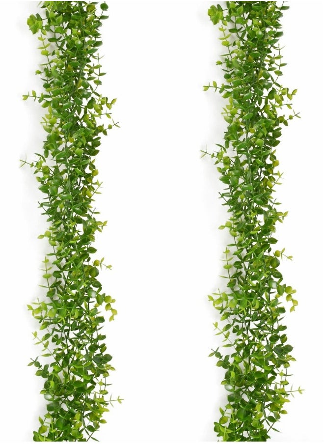Generic Artificial Vines, 2 Pcs Faux Silk Eucalyptus Leaves  - Image 1