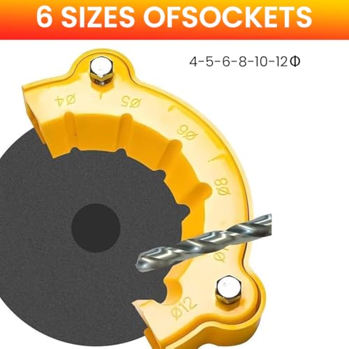 Serplex® Multi Drill Bits Sharpener Attachment Tool for Electric Disc Cutter Electric Angle Grinder Attachment for Sharpening Drill Bits Universal Drill Bits Sharpening Tool for 4-12mm Dia Drill Bits - Image 4