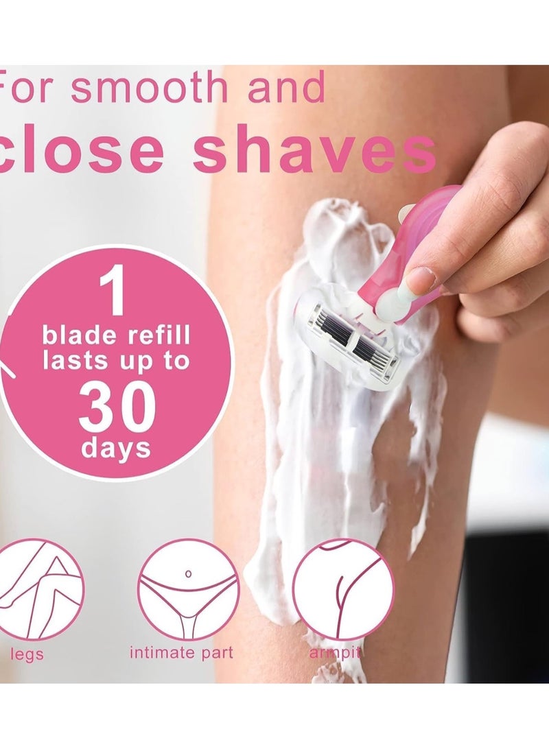 شفرة حلاقة صغيرة لإزالة الشعر مع حافظة للنساء متعدد الالوان - Image 5