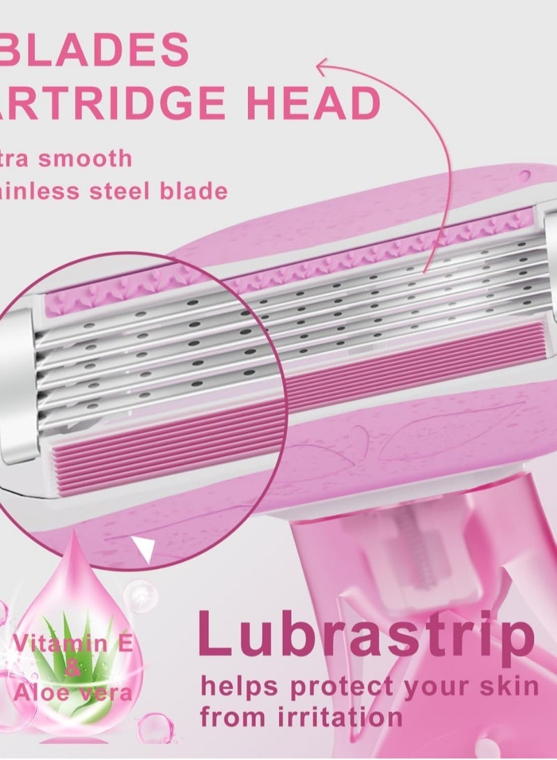 شفرة حلاقة صغيرة لإزالة الشعر مع حافظة للنساء متعدد الالوان - Image 4