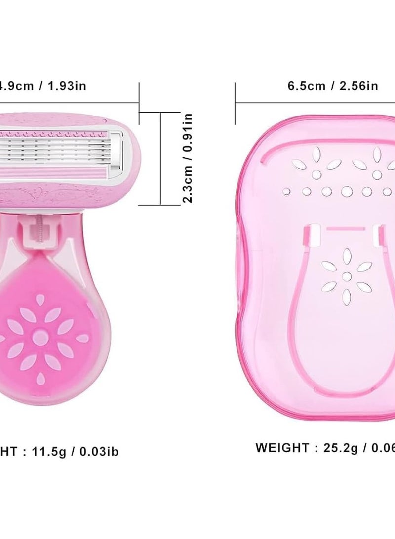 شفرة حلاقة صغيرة لإزالة الشعر مع حافظة للنساء متعدد الالوان - Image 2