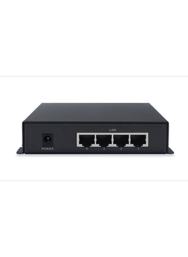 REPOTEC - RP-PE054J/F: 5-P Fast Ethernet Switch w/ 4-P high PoE+, Mid-span - Image 1