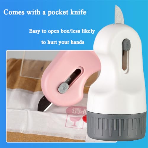 Gozaqe Privacy Protection Roller Stamp,Identity Protection Stamp Roller With Knife Designed,Protect Your Confidential Documents (White) - Image 3