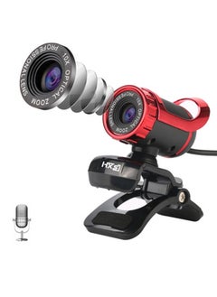 HXSJ A859 480P Computer Network Course Camera Video USB Camera Built-in Sound-absorbing Microphone(No Camera Function  Red)
