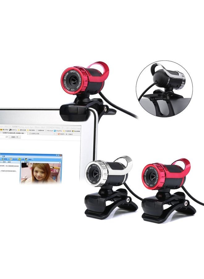 BURAQ - HXSJ A859 480P Computer Network Course Camera Video USB Camera Built-in Sound-absorbing Microphone(No Camera Function  Red) - Image 1