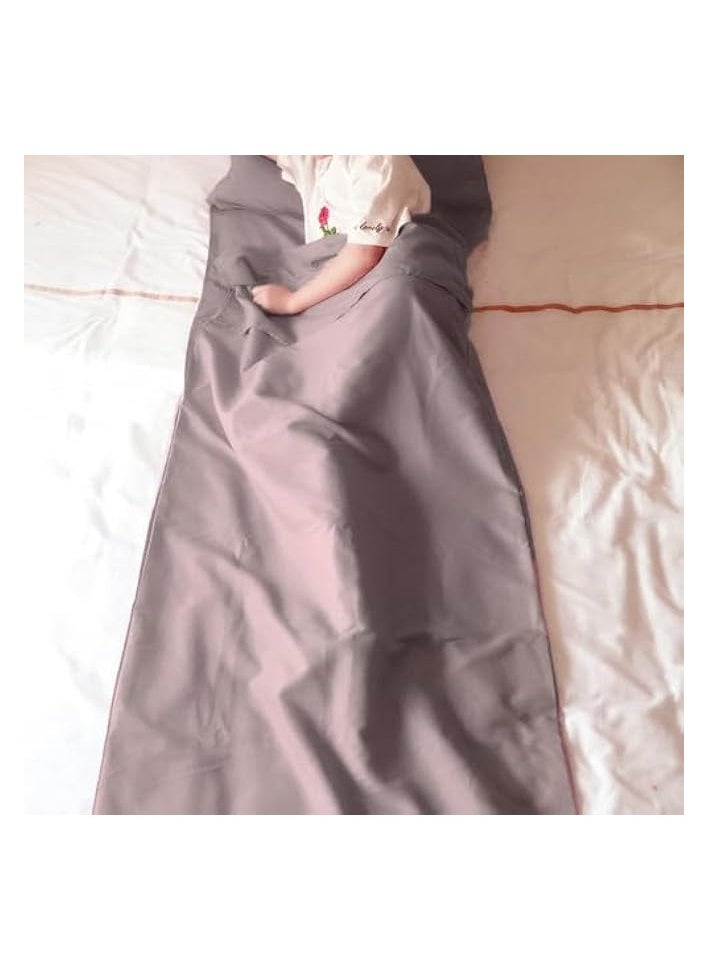 erorex Travel Sleeping Bag, Portable Indoor Hotel Bed Sheets, Thin Camping Sleeping Bag (Brown, 115x210CM)  - Image 2