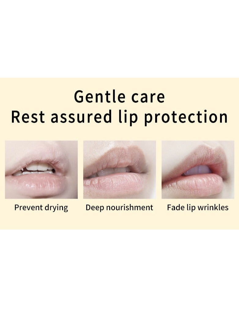 جولي جوجو مرطب شفاه بأربعة ألوان، مرطب شفاه مرطب للشفاه، للشفاه الجافة المتشققة، قناع مرطب للشفاه ليلاً أو نهارًا، مرطب فائق التغذية للعناية بالشفاه للحصول على شفاه ناعمة وطرية، 4 قطع - Image 4