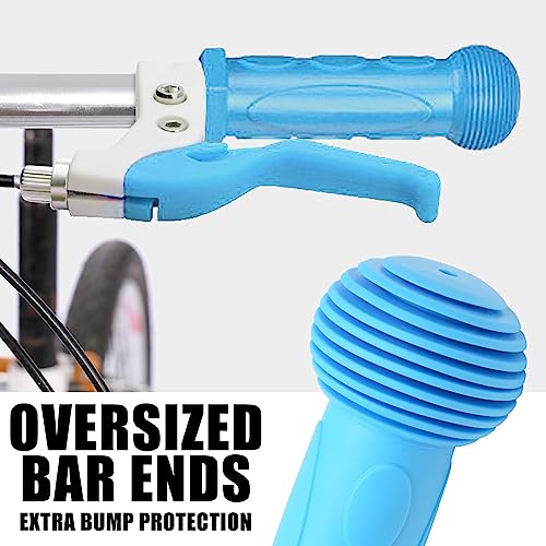 TOPCABIN Children Bicycle Brake Lever Handlebar Brakes Bike Brake Lever Bike Grips Set Handlebar Grips for Children Bike (Blue(Brake levers+Grips Set)) - Image 2