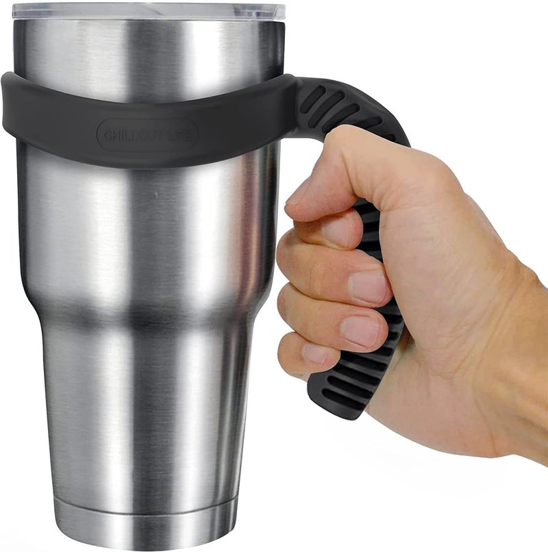 CHILLOUT LIFE CHILLOUT LIFE Handle for YETI Cup 30 oz  Ozark Trail 30 oz Tumblers Comfortable Replacement Handle for 30 oz YETI Tumbler  More Black Handle Only 