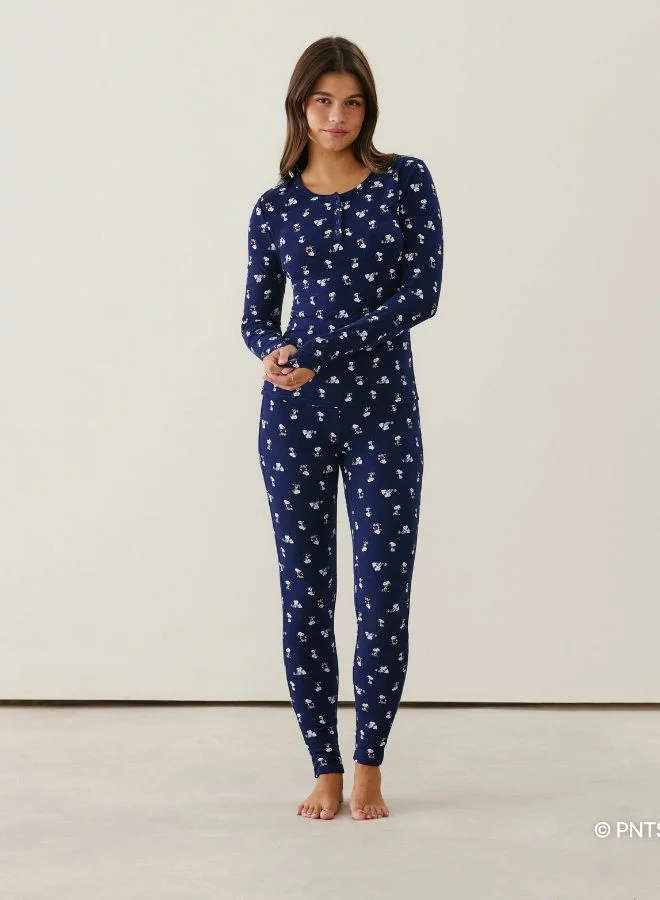 انديز تي شيرت سنوبي بأكمام طويلة