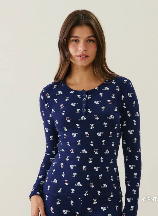 انديز تي شيرت سنوبي بأكمام طويلة