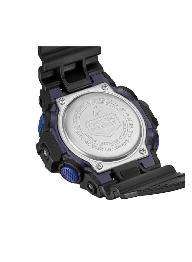 كاسيو ساعة كاسيو جي-شوك - GA-700VB-1ADR مينا أزرق، سوار أسود - Image 3
