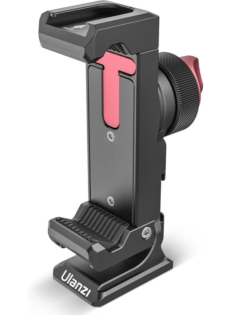 ULANZI ST-27 Aluminum Phone Tripod Mount w/ 3 Cold Shoes, Arca-Swiss Cell Phone Tripod Mount - Image 1