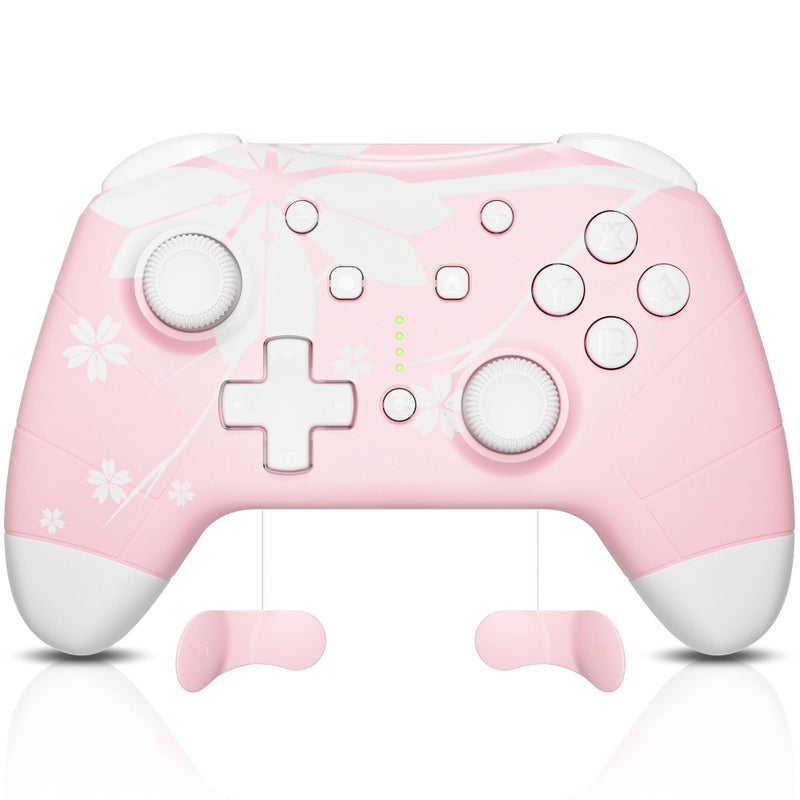 Mytrix Wireless Controller for Windows PC iOS Android Steam Deck Bluetooth Controller with Programmable Buttons Turbo Vibration Pink - Image 2