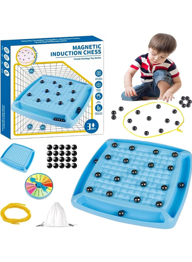 Magnetic Chess Game,Magnetic Chess Fun Family Games for Kids and Adults,Magnet Chess Game with 40Pcs Magnetic Stones,Table Top Magnetic Board Game,2-4 Players  - Image 1
