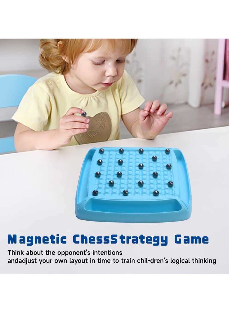 Magnetic Chess Game,Magnetic Chess Fun Family Games for Kids and Adults,Magnet Chess Game with 40Pcs Magnetic Stones,Table Top Magnetic Board Game,2-4 Players  - Image 5