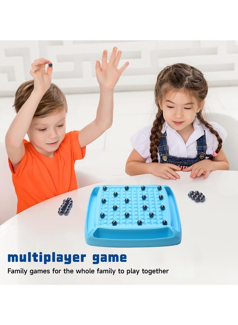 Magnetic Chess Game,Magnetic Chess Fun Family Games for Kids and Adults,Magnet Chess Game with 40Pcs Magnetic Stones,Table Top Magnetic Board Game,2-4 Players  - Image 3
