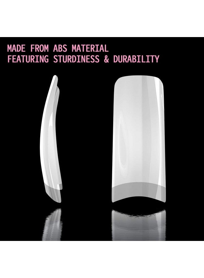 Dockapa Acrylic Nail Tips 500Pcs French Fake Nails Natural False Nail Tips With Nail Clipper And Storage Case For Nail Art Salon And Home Diy (10 Sizes) - Image 3